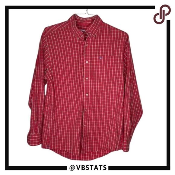 Southern Tide Red / White Plaid Long Sleeve Shirt in Size Medium - Picture 1 of 6